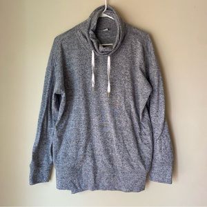 Old Navy Active Cowl Neck High Low Hem Sweatshirt Heathered Gray Women’s Large